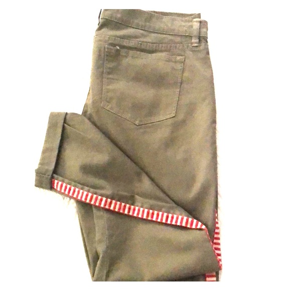 Army green JCrew toothpick ankle pants. Sz 29 - Picture 2 of 6